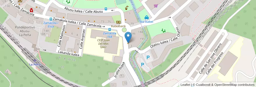 Mapa de ubicacion de Café Bar Restaurante Ké en スペイン, バスク州, Bizkaia, Bilboaldea, ビルバオ.