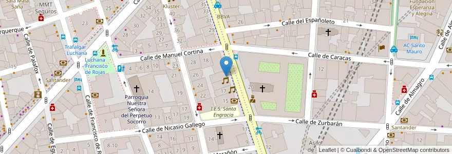 Mapa de ubicacion de Café Bar Rocamar en Sepanyol, Comunidad De Madrid, Comunidad De Madrid, Área Metropolitana De Madrid Y Corredor Del Henares, Madrid.