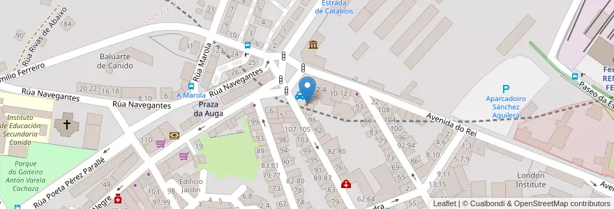 Mapa de ubicacion de Café-Bar Seijo en إسبانيا, غاليسيا, لا كورونيا, فيرول, فيرول.