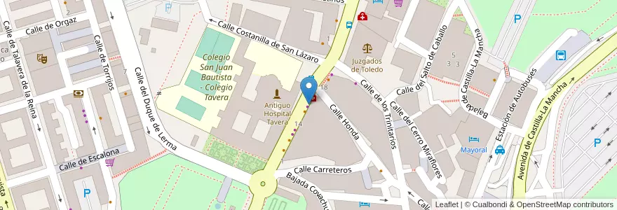 Mapa de ubicacion de Café Bar Sierra en 스페인, Castilla-La Mancha, 톨레도, 톨레도, 톨레도.