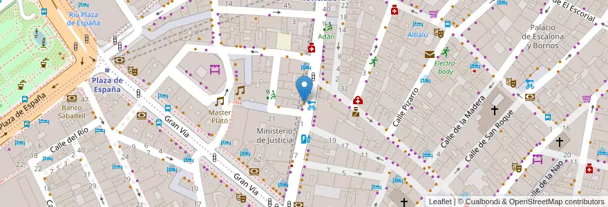 Mapa de ubicacion de Café Bar Tábara en Spanje, Comunidad De Madrid, Comunidad De Madrid, Área Metropolitana De Madrid Y Corredor Del Henares, Madrid.