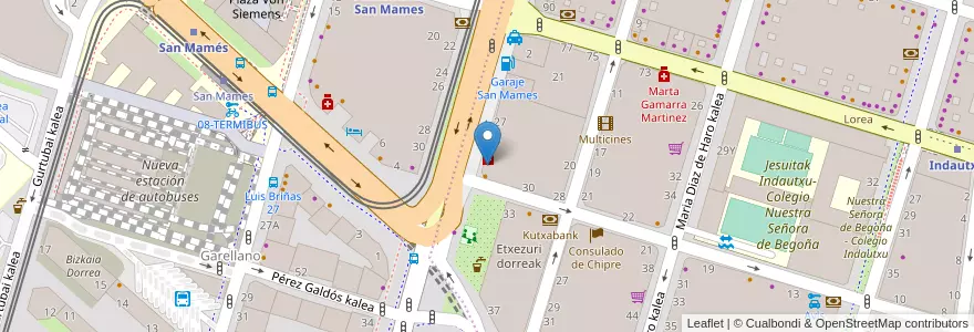 Mapa de ubicacion de Cafe Bar Tipi Tapa en Sepanyol, Negara Basque, Bizkaia, Bilboaldea, Bilbao.