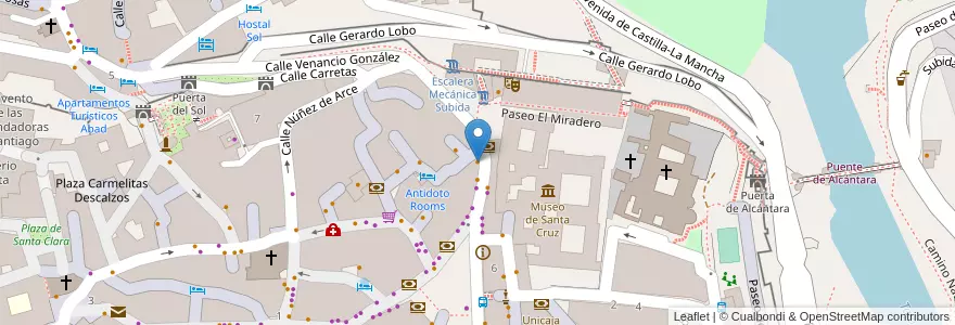 Mapa de ubicacion de Café Bar Toledo en スペイン, カスティーリャ＝ラ・マンチャ州, Toledo, Toledo, Toledo.