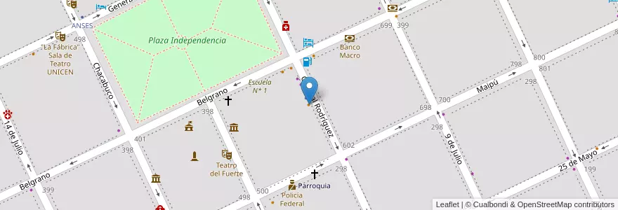 Mapa de ubicacion de Cafe Bar Tomar en Argentina, Provincia Di Buenos Aires, Partido De Tandil, Tandil.