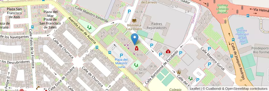 Mapa de ubicacion de Café Bar Torres II en إسبانيا, قشتالة وليون, شلمنقة, دائرة شلمنقة, شلمنقة.