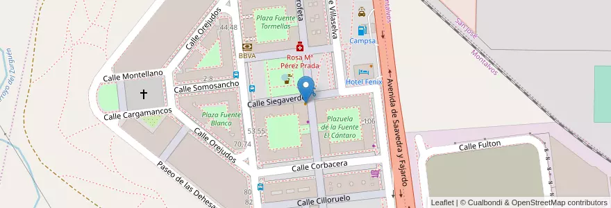 Mapa de ubicacion de Café - Bar Tyché en Spain, Castile And León, Salamanca, Campo De Salamanca, Salamanca.