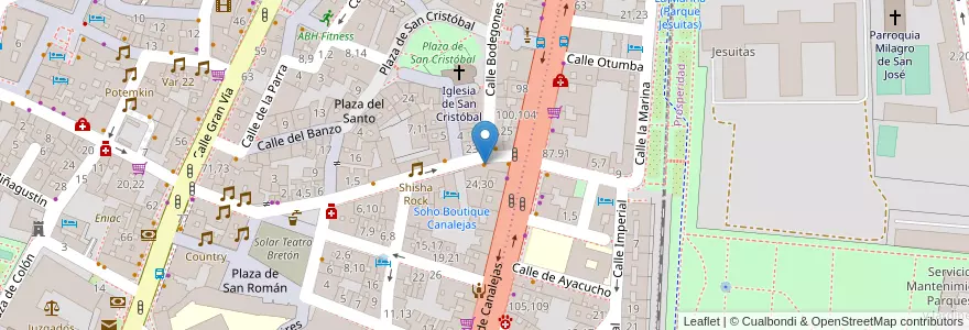 Mapa de ubicacion de Café-Bar Verdi en Spain, Castile And León, Salamanca, Campo De Salamanca, Salamanca.