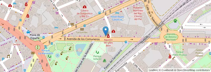 Mapa de ubicacion de Café Bar Vinaroz en Spain, Castile And León, Salamanca, Campo De Salamanca, Salamanca.