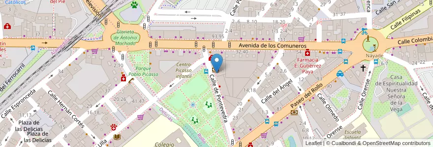 Mapa de ubicacion de Café-Bar Western en 스페인, Castilla Y León, Salamanca, Campo De Salamanca, Salamanca.
