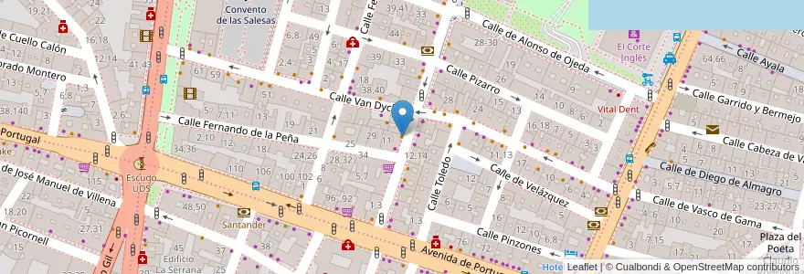 Mapa de ubicacion de Café-Bar Yaiza en Spagna, Castilla Y León, Salamanca, Campo De Salamanca, Salamanca.