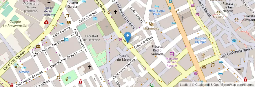 Mapa de ubicacion de Café Baraka en Spanien, Andalusien, Granada, Comarca De La Vega De Granada, Granada.