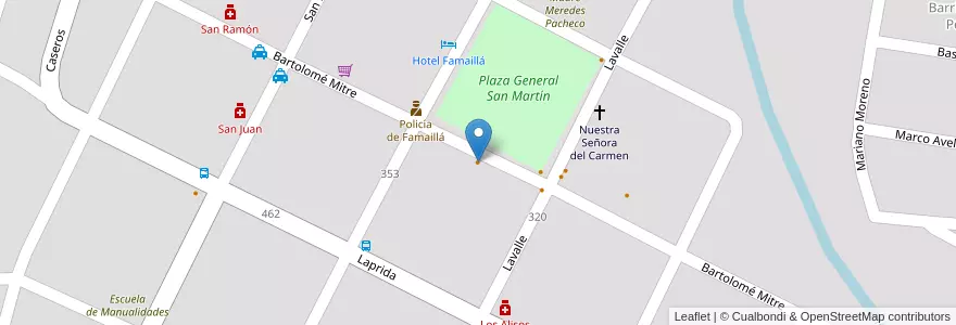 Mapa de ubicacion de Café Belén en Аргентина, Тукуман, Departamento Famaillá, Municipio De Famaillá, Famaillá.