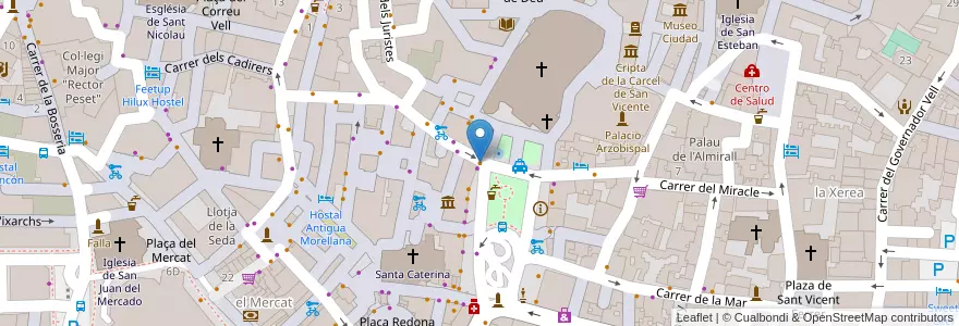Mapa de ubicacion de Café Bertzal en Espagne, Communauté Valencienne, Valence, Comarca De València, Valence.