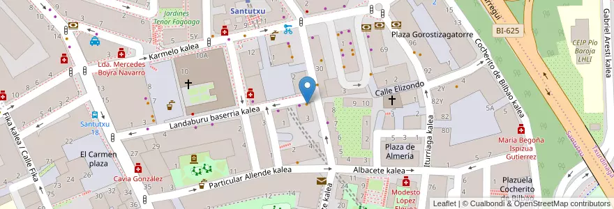 Mapa de ubicacion de Cafe betsaide en España, Euskadi, Bizkaia, Bilboaldea, Bilbao.