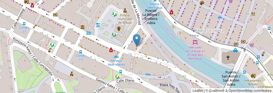 Mapa de ubicacion de Cafe BIHOTZ en Spagna, Euskadi, Bizkaia, Bilboaldea, Bilbao.