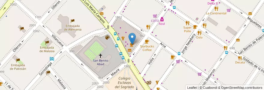 Mapa de ubicacion de Cafe Boccazzi, Palermo en 아르헨티나, Ciudad Autónoma De Buenos Aires, 부에노스아이레스, Comuna 14.
