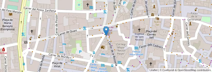 Mapa de ubicacion de Café Bolsería en Espanha, Comunidade Valenciana, València / Valencia, Comarca De València, València.