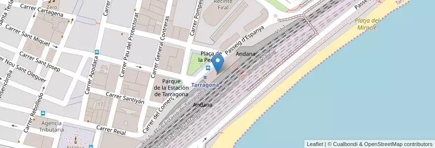 Mapa de ubicacion de Café Café en Spagna, Catalunya, Tarragona, Tarragonès, Tarragona.