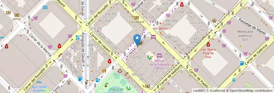 Mapa de ubicacion de Cafe Caribean en إسبانيا, كتالونيا, برشلونة, بارسلونس, Barcelona.