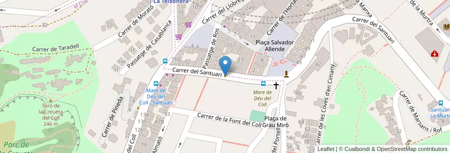 Mapa de ubicacion de Cafe Carmel en Spanje, Catalonië, Barcelona, Barcelonès, Barcelona.