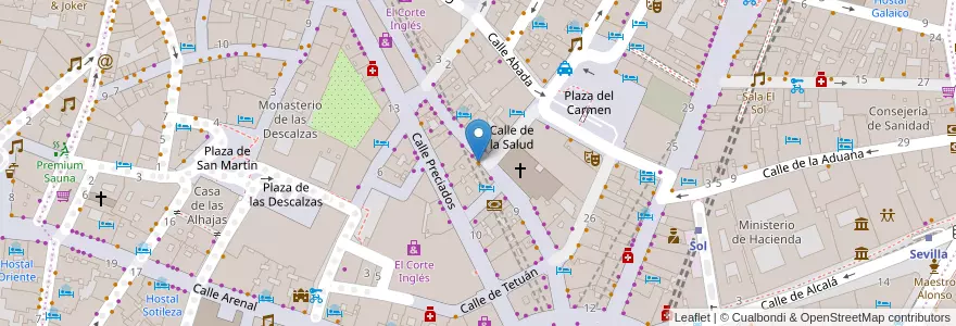 Mapa de ubicacion de Café Carmen en Spain, Community Of Madrid, Community Of Madrid, Área Metropolitana De Madrid Y Corredor Del Henares, Madrid.