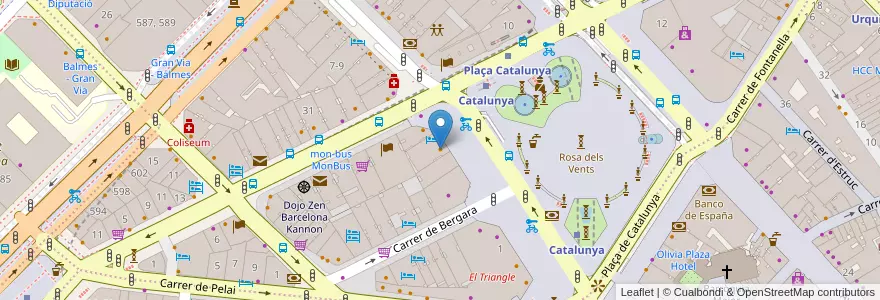 Mapa de ubicacion de Cafe Catalunya en اسپانیا, Catalunya, Barcelona, Barcelonès, Barcelona.