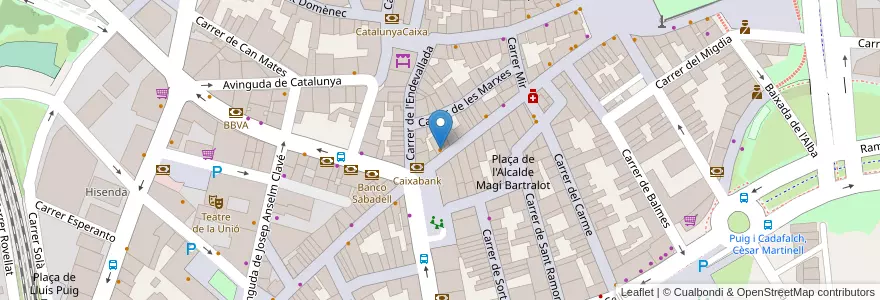 Mapa de ubicacion de Café Central en Spain, Catalonia, Barcelona, Vallès Occidental, Sant Cugat Del Vallès.