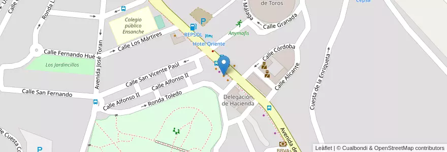 Mapa de ubicacion de Café Central en اسپانیا, Aragón, تروئل, Comunidad De Teruel, تروئل.