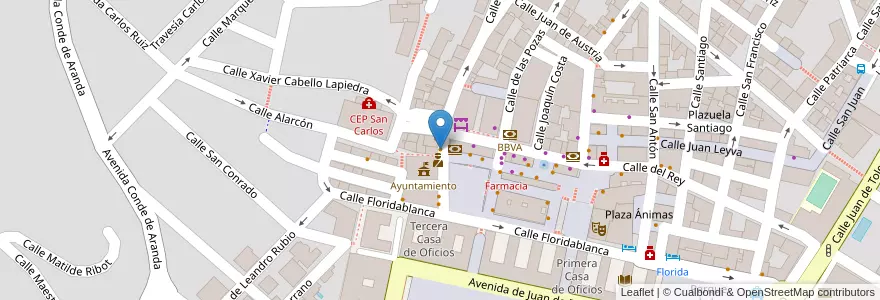 Mapa de ubicacion de Café Central en اسپانیا, بخش خودمختار مادرید, بخش خودمختار مادرید, Cuenca Del Guadarrama, San Lorenzo De El Escorial.
