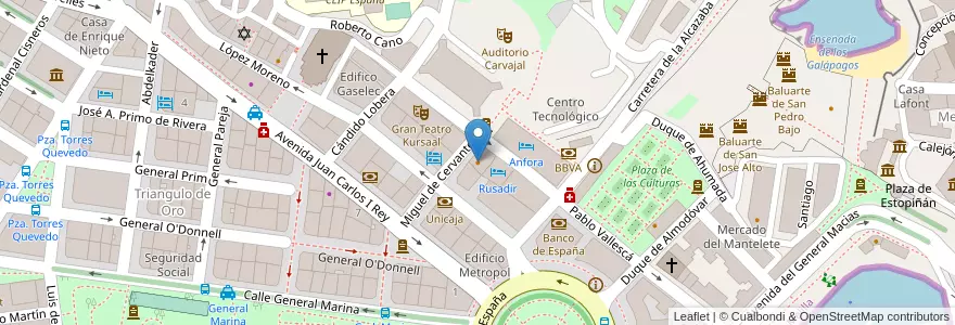 Mapa de ubicacion de Cafe Cervantes en 西班牙, 梅利利亚, 梅利利亚.