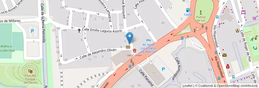 Mapa de ubicacion de Café Cinco Villas en スペイン, アラゴン州, サラゴサ, Zaragoza, サラゴサ.