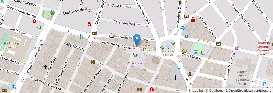 Mapa de ubicacion de Café Cinema en Испания, Валенсия, Кастельон, La Plana Alta, Кастельон-Де-Ла-Плана.