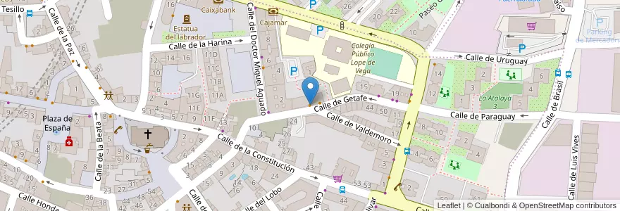 Mapa de ubicacion de Café Concepto Los Tipos de Interés en スペイン, マドリード州, Comunidad De Madrid, Área Metropolitana De Madrid Y Corredor Del Henares, Fuenlabrada.