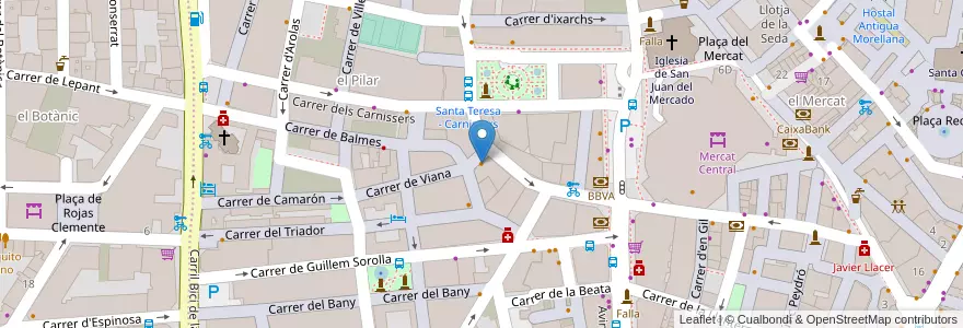 Mapa de ubicacion de Café Coral en Spagna, Comunitat Valenciana, Valencia, Comarca De València, Valencia.