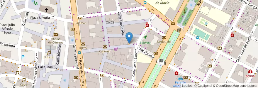 Mapa de ubicacion de Café Cyrano en Espanha, Andaluzia, Almeria, Almeria.