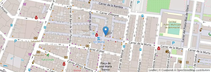 Mapa de ubicacion de Cafe D Coco en İspanya, Comunitat Valenciana, València / Valencia, Comarca De València, València.