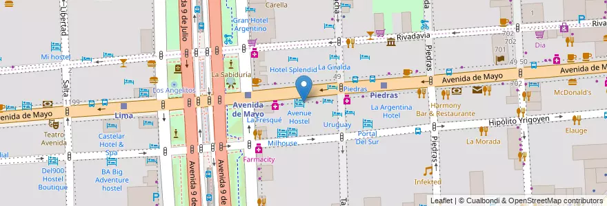 Mapa de ubicacion de Café Dalí, Montserrat en Argentinië, Ciudad Autónoma De Buenos Aires, Comuna 1, Buenos Aires.