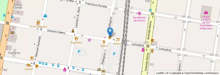 Mapa de ubicacion de Café Dalí en Argentinien, Provinz Buenos Aires, Partido De Lomas De Zamora, Lomas De Zamora.