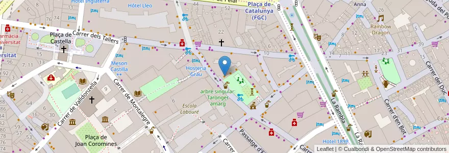 Mapa de ubicacion de Cafe d'Annunzio en Espagne, Catalogne, Barcelone, Barcelonais, Barcelone.