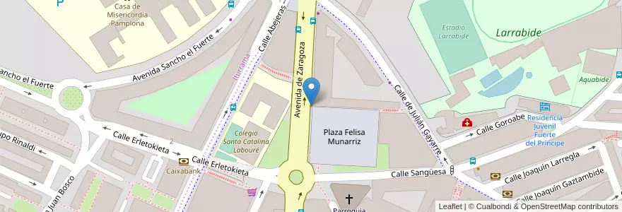 Mapa de ubicacion de Cafe de Felisa en Spanien, Navarra, Navarra, Pamplona/Iruña.