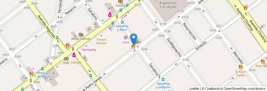 Mapa de ubicacion de Cafe de Garcia, Villa Devoto en Argentinië, Ciudad Autónoma De Buenos Aires, Buenos Aires, Comuna 11.