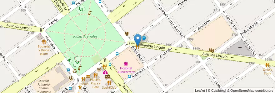 Mapa de ubicacion de Café de la Plaza Bistro, Villa Devoto en Argentina, Autonomous City Of Buenos Aires, Autonomous City Of Buenos Aires, Comuna 11.