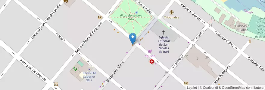 Mapa de ubicacion de Café de la Plaza en Argentinië, Buenos Aires, Partido De San Nicolás, San Nicolás De Los Arroyos.