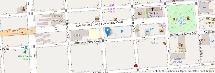 Mapa de ubicacion de Café de la República en Argentina, San Juan, Cile, Capital.