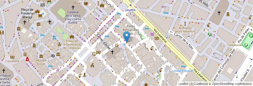 Mapa de ubicacion de Café de l'Academia en Spanien, Katalonien, Barcelona, Barcelonès, Barcelona.