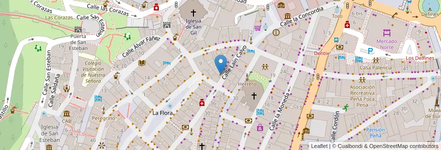 Mapa de ubicacion de Café de las Artes en إسبانيا, قشتالة وليون, برغش, Alfoz De Burgos, برغش.
