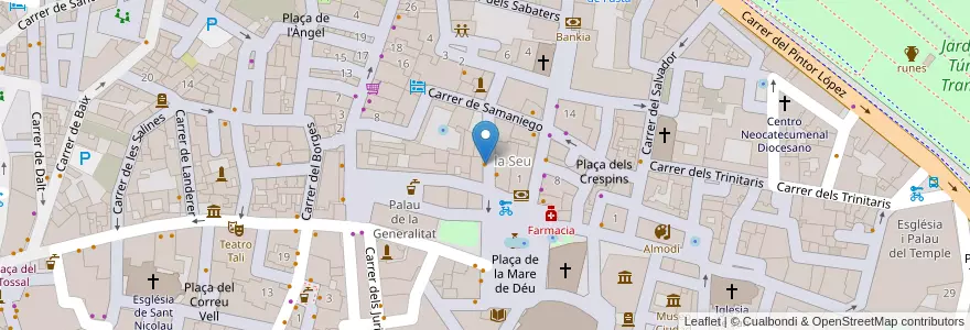 Mapa de ubicacion de Cafe de las Horas en إسبانيا, منطقة بلنسية, فالنسيا, Comarca De València, فالنسيا.