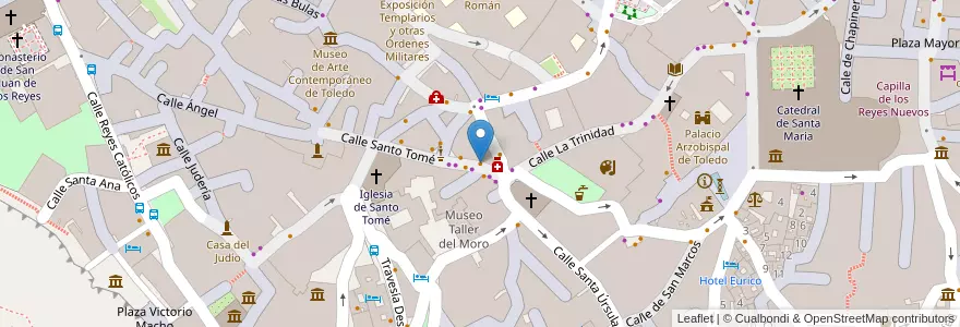 Mapa de ubicacion de Café de las Monjas en スペイン, カスティーリャ＝ラ・マンチャ州, Toledo, Toledo, Toledo.