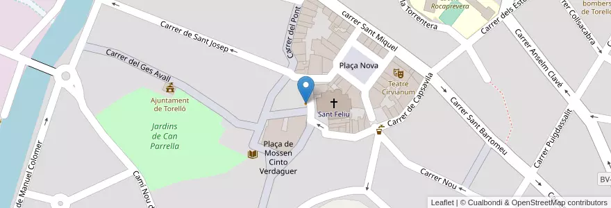 Mapa de ubicacion de Café De L’Església en Spanje, Catalonië, Barcelona, Osona, Torelló.