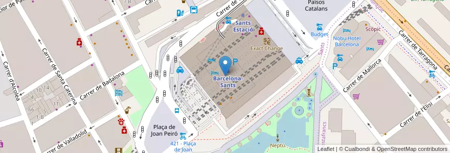 Mapa de ubicacion de Cafè de l'estació en Espagne, Catalogne, Barcelone, Barcelonais, Barcelone.